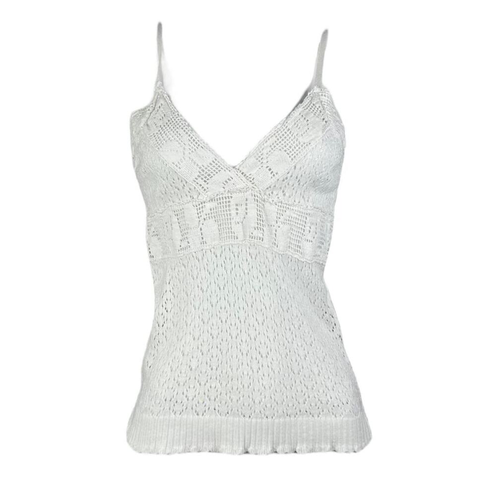 Coquette boho top white